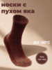Изображение Термоноски EuroWool с пухом яка 70% шерсти (шоколад)