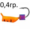 Изображение Мормышка Столбик оранж. с кубиком хам.0,4гр.д.2мм.арт.219