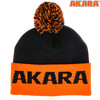 Изображение Шапка Akara 5 черно/оранжевая помпоном