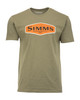 Изображение Футболка Simms Logo Frame T-Shirt, Military Heather