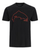 Изображение Футболка Simms Trout Outline T-Shirt, Black, 3XL