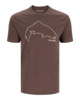 Изображение Футболка Simms Trout Outline T-Shirt, Brown Heather, XL