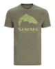 Изображение Футболка Simms Wood Trout Fill T-Shirt, Military Heather/Neon, L