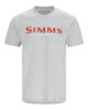 Изображение Футболка Simms Logo T-Shirt, Grey Heather - Crimson, L