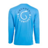 Изображение Футболка Grundens Tech Tee LS Shirt, G Hook Print Coastal Blue, M