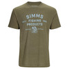 Изображение Футболка Simms Stacked Logo Bass T-Shirt, Military Heather, 3XL