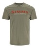 Изображение Футболка Simms Logo T-Shirt, Simms Orange/Military Heather, 3XL