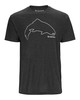 Изображение Футболка Simms Trout Outline T-Shirt, Charcoal Heather, XXL