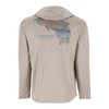 Изображение Термофутболка Simms Tech Hoody - Artist Series, Dolomite Trout, XL