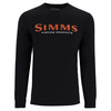 Изображение Футболка Simms Logo LS Shirt, Jet Black, S