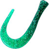 Изображение Хвост силиконовый для Guppie Jr 9см 3,4гр изумруд зеленый с блестк 4шт