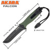 Изображение Нож Akara Falcon 120 mm сталь 3Cr13 с огнивом и компасом AK-FLC-120
