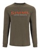 Изображение Футболка Simms Logo LS Shirt, Loden Heather, S