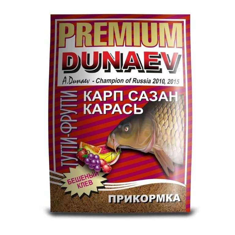 Фотография Прикормка Dunaev-Premium 1кг Карп-Сазан Тутти-Фрутти