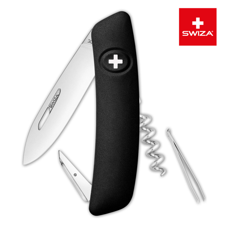 Фотография Швейцарский нож SWIZA D01 Standard, 95 мм, 6 функций, черный