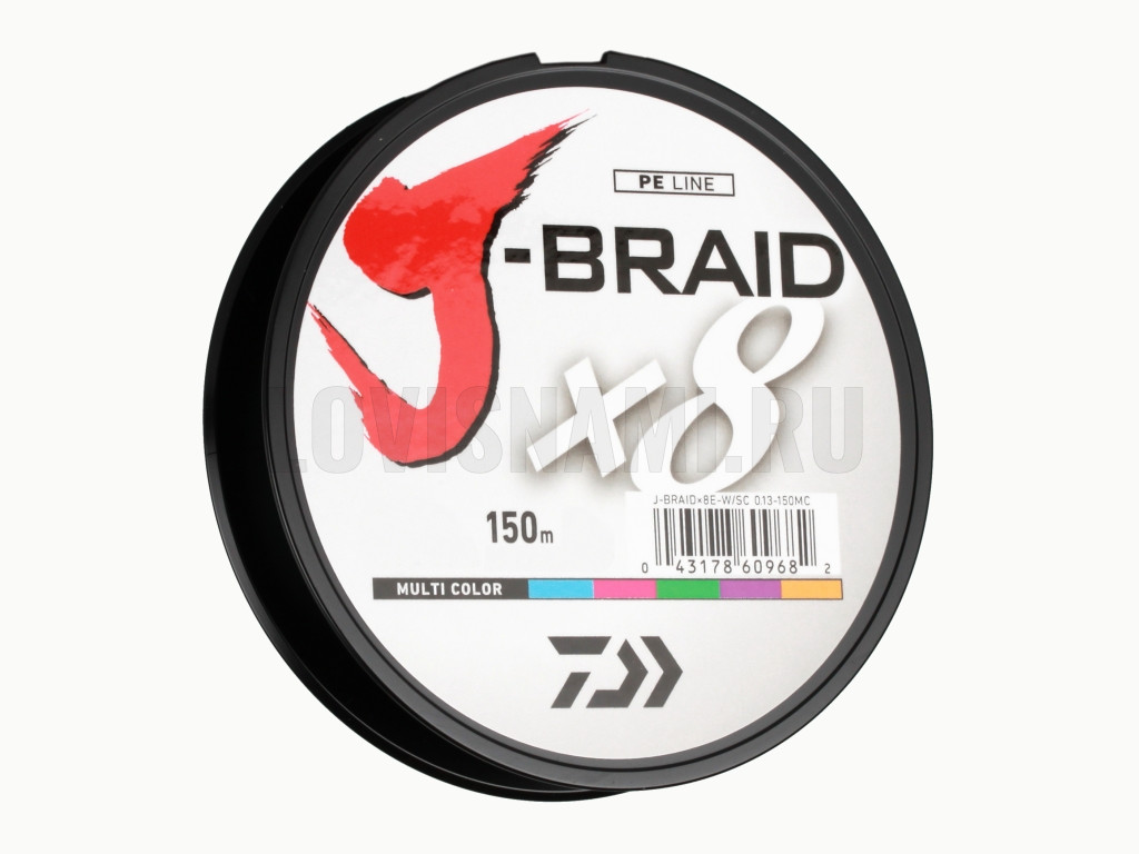 Фотография Шнур Daiwa J-Braid X8 Multicolor 0.16мм 20lb 150м