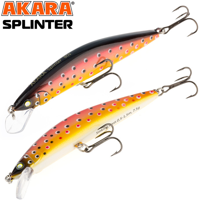 Фотография Воблер Akara Splinter 80S 7,5гр. (1/4 oz 3,1 in) A75