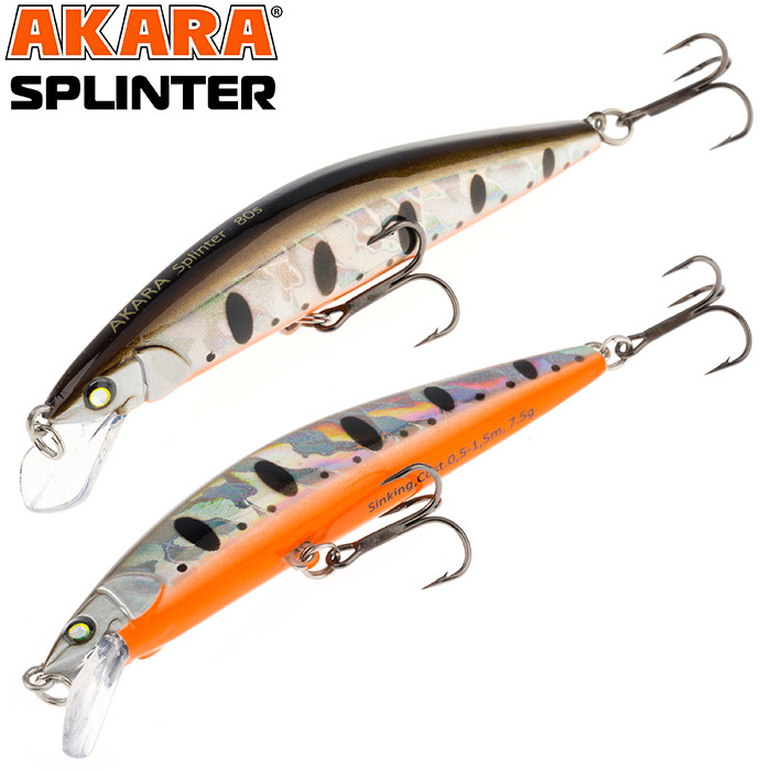 Фотография Воблер Akara Splinter 80S 7,5гр. (1/4 oz 3,1 in) A88