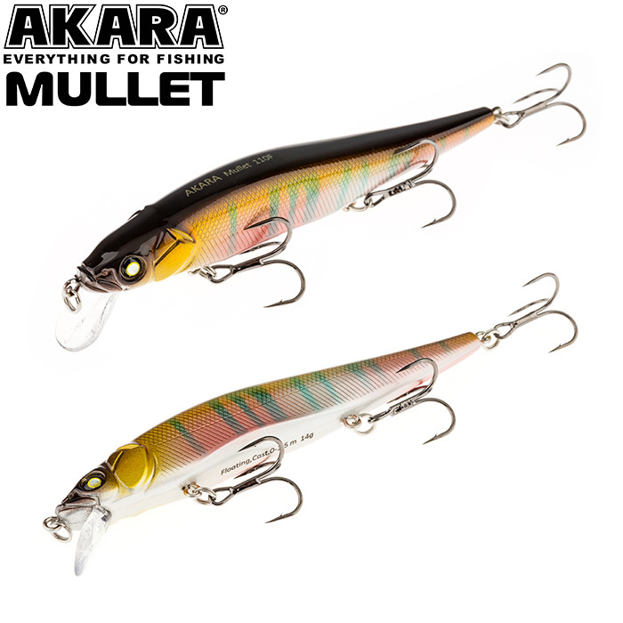 Фотография Воблер Akara Mullet 110F 14гр. (1/2 oz 4,3 in) A210