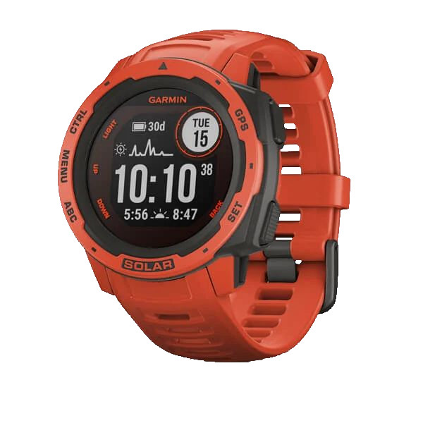 Фотография Защищенные GPS-часы Garmin Instinct Solar, цвет Flame Red