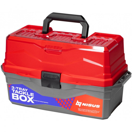 Фотография Ящик для снастей Nisus Tackle Box трехполочный красный (N-TB-3-R)