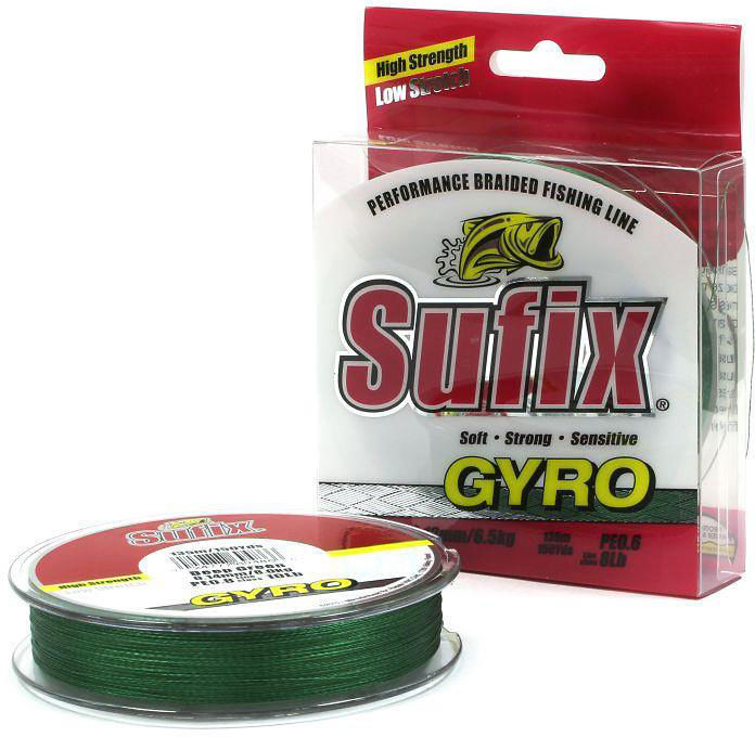 Фотография Леска плетеная SUFIX GYRO Braid зеленая 135 м 0.17 мм 8.9 кг