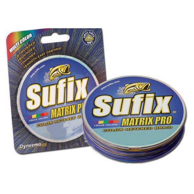 Фотография Леска плетеная SUFIX Matrix Pro x6 разноцвет. 100 м 0.12 мм 8,1 кг