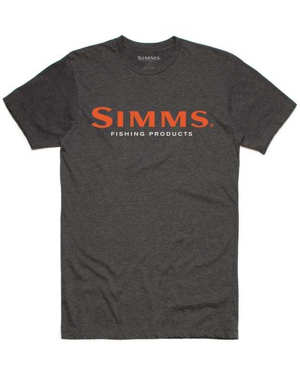 Фотография Футболка Simms Logo T-Shirt, Charcoal Heather, XL