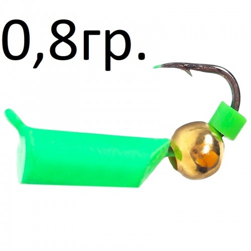 Фотография Мормышка Столбик неон зеленый с м.шаром0,8гр.д.3мм.арт.229