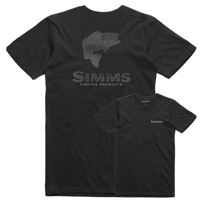 Фотография Футболка Simms Bass Hex Flo Camo T-Shirt, Black, S