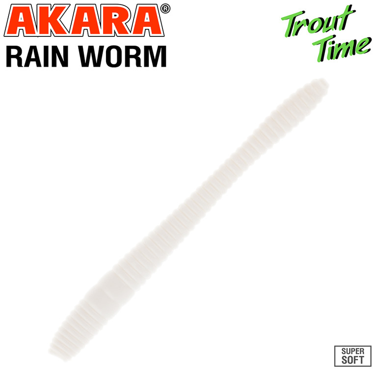 Фотография Силиконовая приманка Akara Trout Time Rain-Worm 2.5 Shrimp 02T (10 шт.