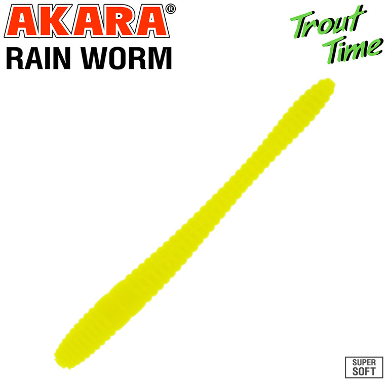 Фотография Силиконовая приманка Akara Trout Time Rain-Worm 2.5 Shrimp 04Y (10 шт.