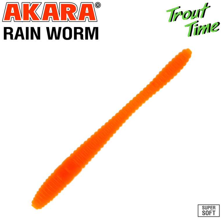Фотография Силиконовая приманка Akara Trout Time Rain-Worm 2.5 Shrimp 100(10 шт.)