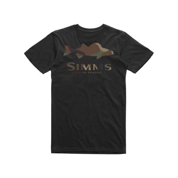 Фотография Футболка Simms Walleye Logo T-Shirt, Black, L