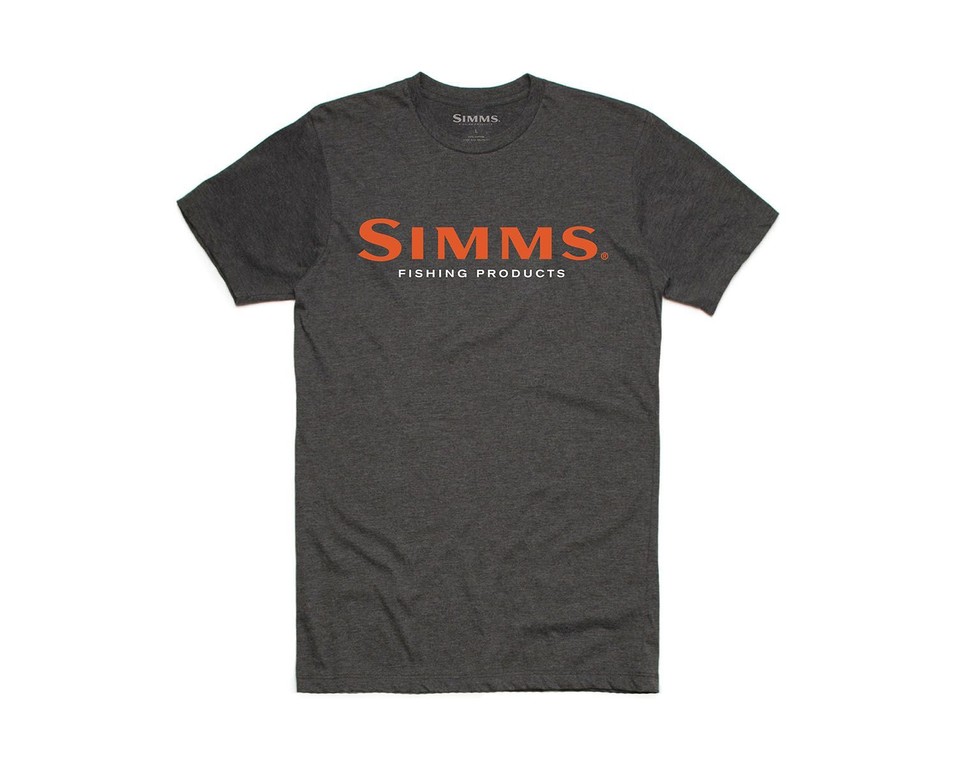 Фотография Футболка Simms Logo T-Shirt, Charcoal Heather, 3XL