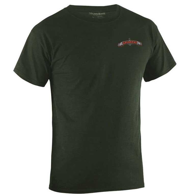 Фотография Футболка Grundens Classic Salmon T-Shirt, Army Green, S