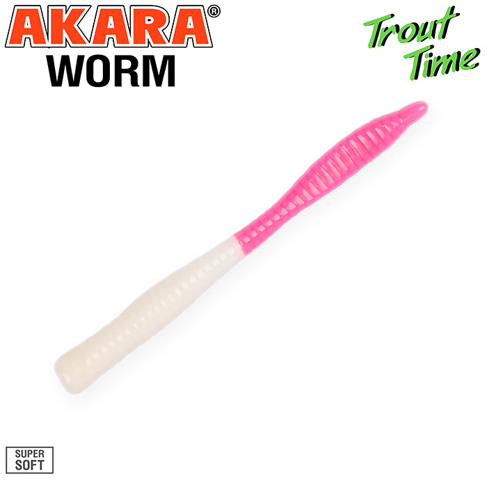 Фотография Силиконовая приманка Akara Trout Time WORM 3 Shrimp 457 (10 шт)