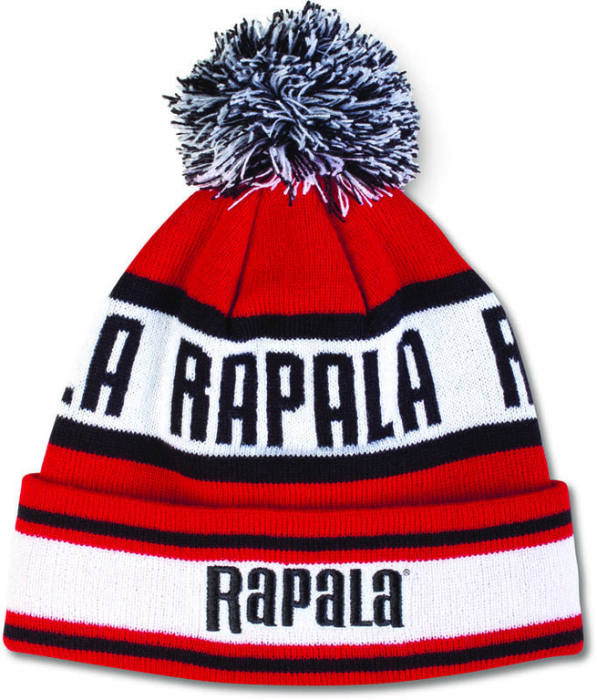 Фотография Шапка RAPALA с помпоном красно-черная