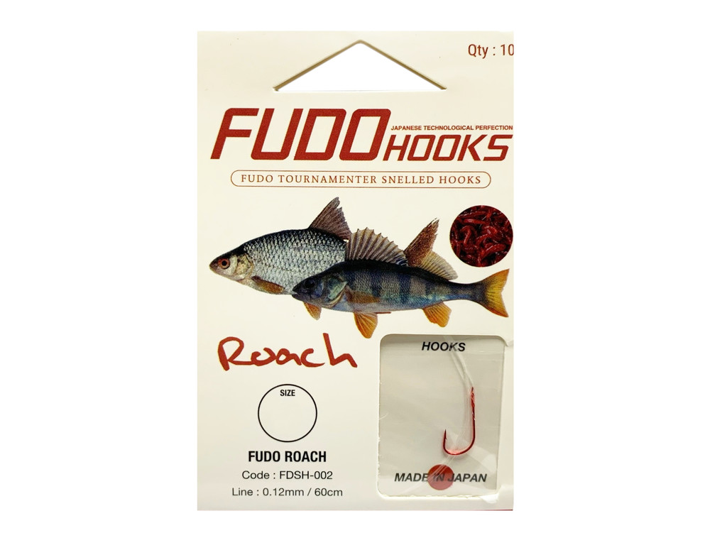 Фотография Крючок с поводком Fudo Roach FDSH SH0209 RD №9 0.12MM/60cm