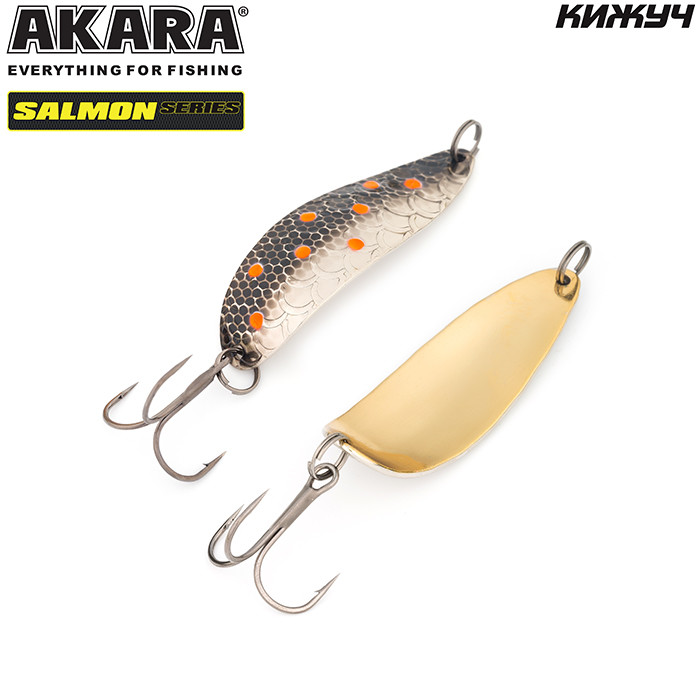 Фотография Блесна колебалка Akara Salmon Кижуч BL-KJ70-28-11-NI/GO