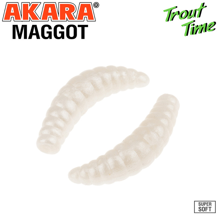 Фотография Силиконовая приманка Akara Trout Time MAGGOT 1,6 Cheese 011C (10 шт)