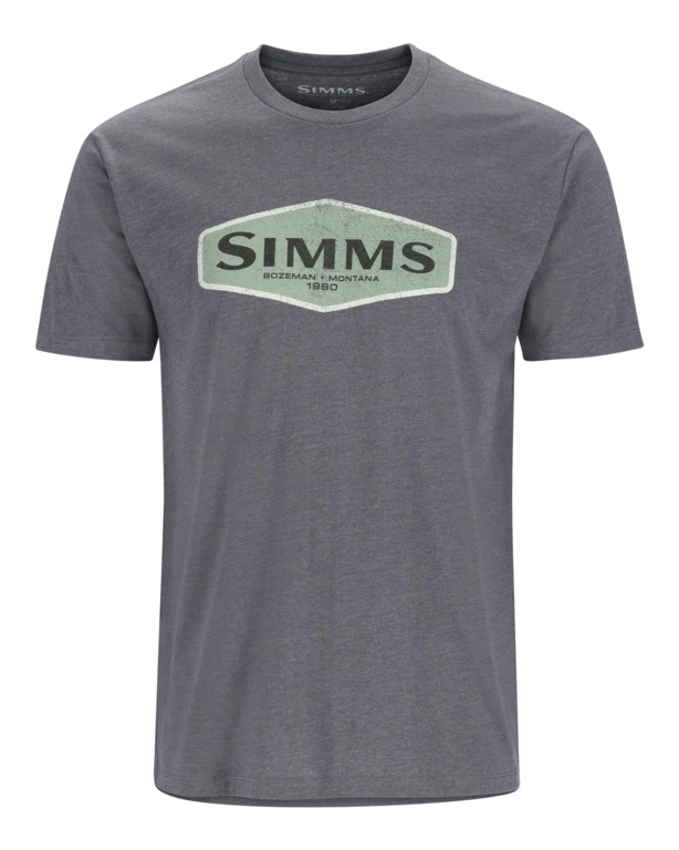 Фотография Футболка Simms Logo Frame T-Shirt, Titanium Heather, XXL