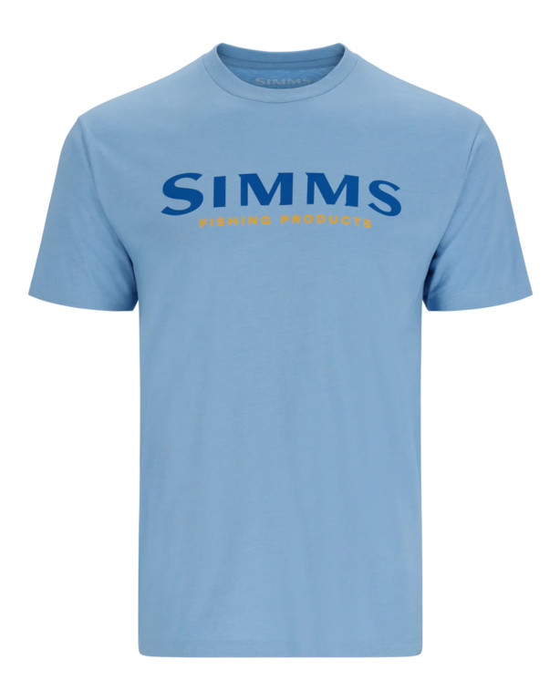 Фотография Футболка Simms Logo T-Shirt, Lt. Blue Heather, XL