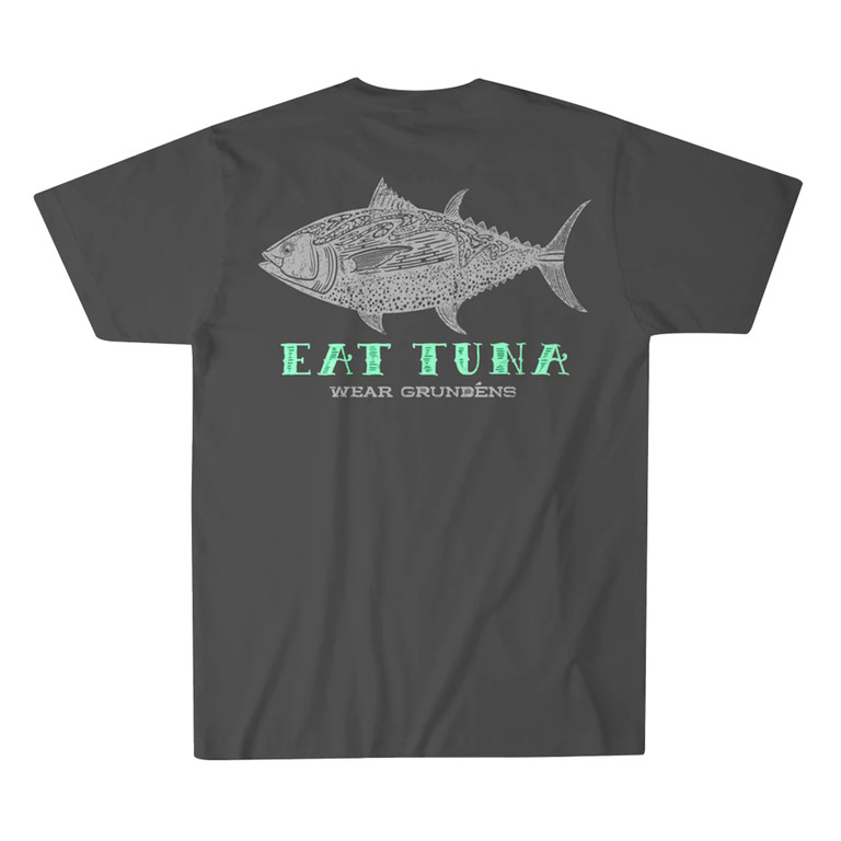 Фотография Футболка Grundens Eat Tuna T-Shirt SMU, Charcoal, XL