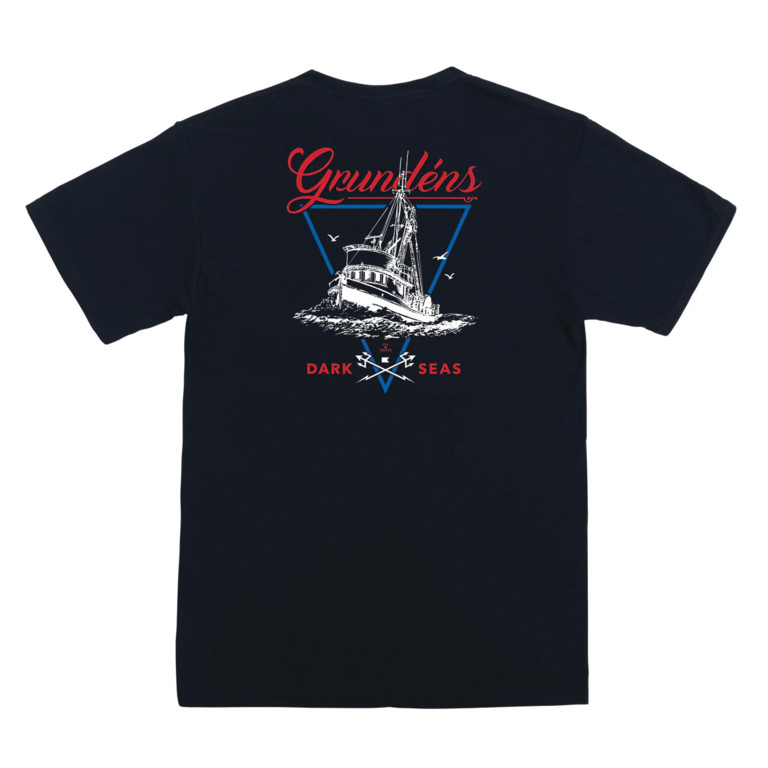 Фотография Футболка Grundens Dark Seas X Grundens Long Range T-Shirt, Black, XL