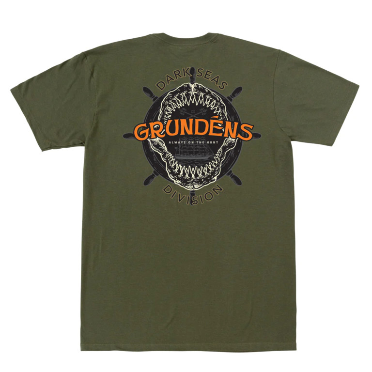Фотография Футболка Grundens Dark Seas X T-Shirt, Military Green, M