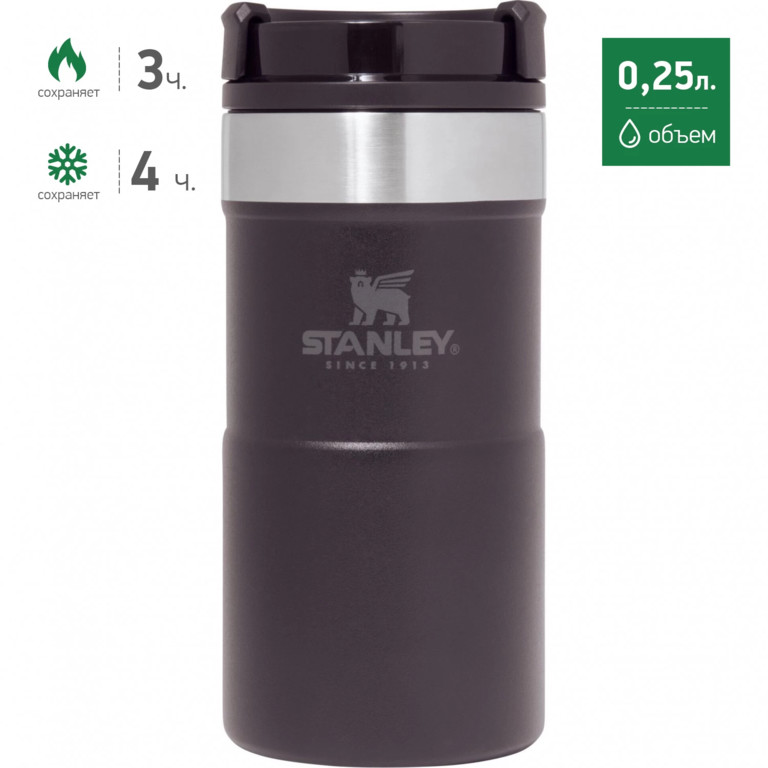 Фотография Термокружка STANLEY Classic Neverleak™ 0,25L (10-09856-007) черная