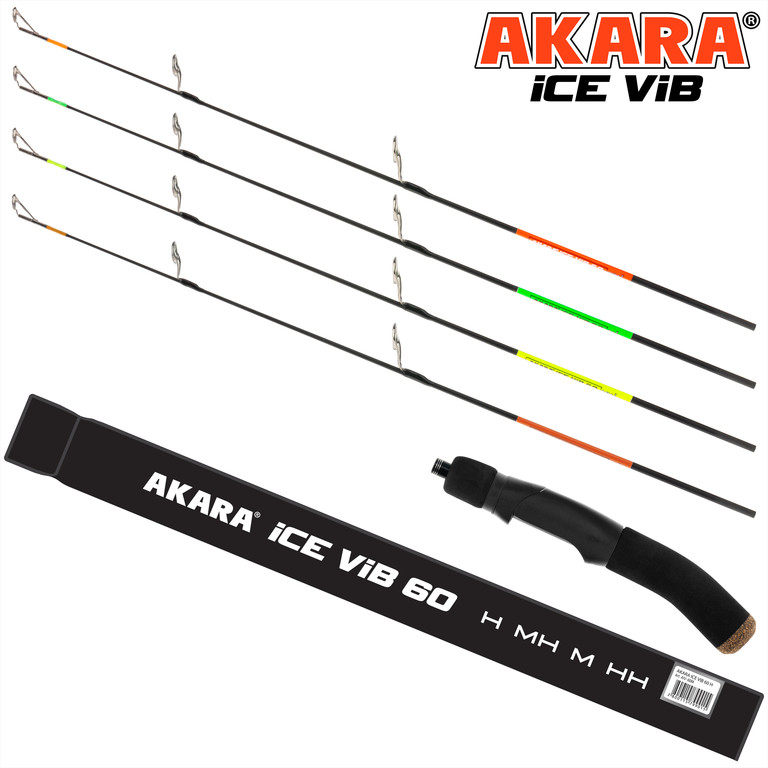 Фотография Удочка зимняя Akara Ice Vib 70 четыре хлыста (M, MH, H, HH) AIV-N-70/4