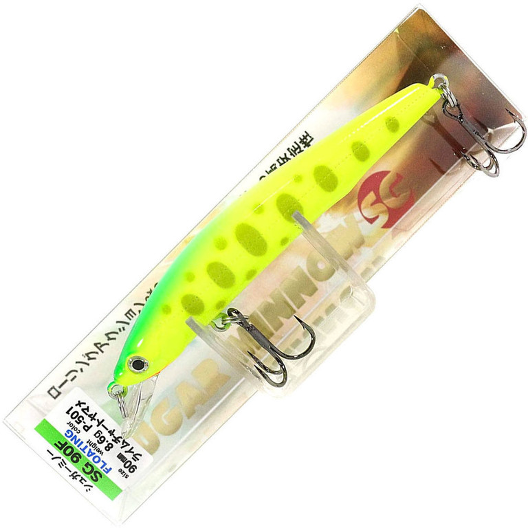 Фотография Воблер Bassday Sugsr Minnow SG 90F P-501 Lime Chart Yamame