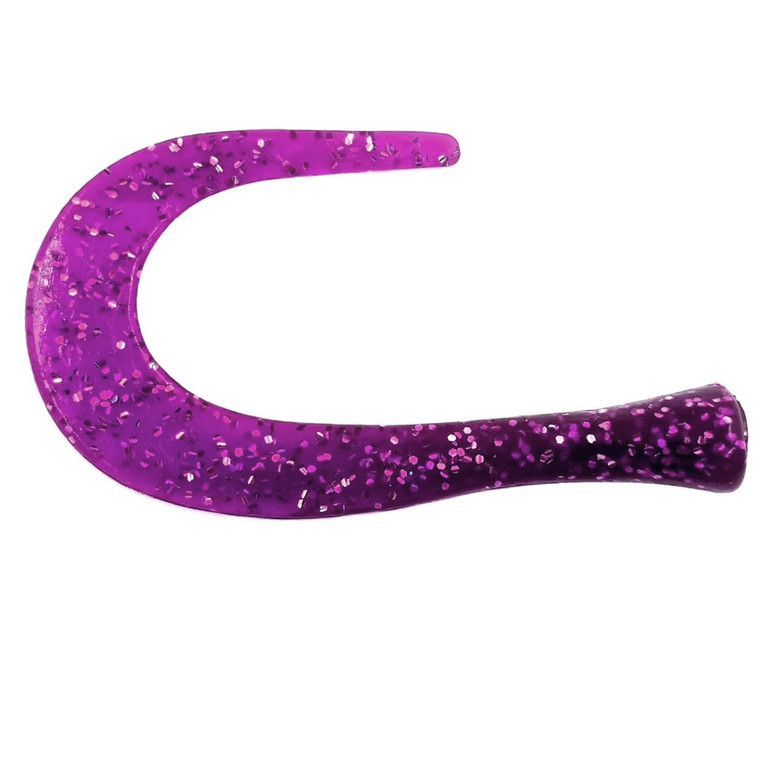 Фотография Хвост силиконовый для Guppie, фиолетовый с блестками 3шт
